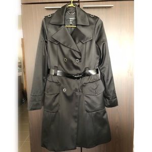 Mango trench coat. XS black